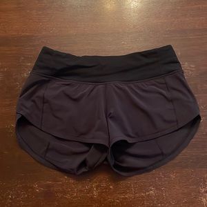 Black Lululemon athletic shorts.